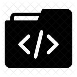 Programming Folder Icon - Download in Glyph Style