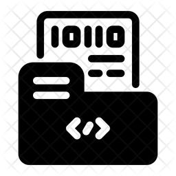 Programming Folder Icon - Download in Glyph Style