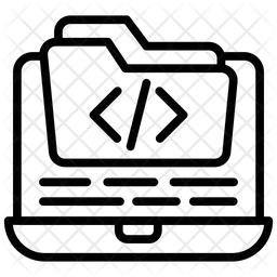 Programming folder Icon - Download in Line Style