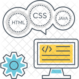 Programming language Icon - Download in Colored Outline Style