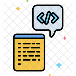 Programming Language Icon - Download in Colored Outline Style