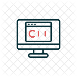 Programming Language Icon - Download in Line Style