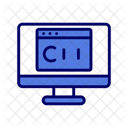 Programming Language Icon - Download in Colored Outline Style