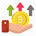 Progreso De Bitcoin Criptomoneda Cripto Icono