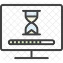 Monitor Hourglass Wait Icon