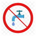 Prohibicion De Desperdiciar Agua Prohibicion Desperdiciar Icon