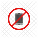 Prohibicion De Telefonos Inteligentes Sin Telefono Restriccion De Dispositivos Moviles Icono