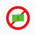 Prohibir Dinero Dinero Moneda Icono