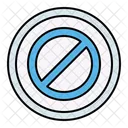 Prohibido Restringido Boton Icono