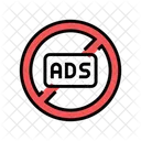 Anuncios Tachados Fuera Icono
