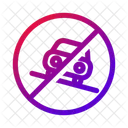 Prohibited Downhill Road Caution Icon