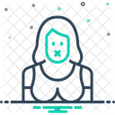 Prohibited Mute Girl Icon