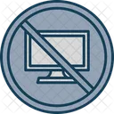 Monitor Prohibited Computer Icon