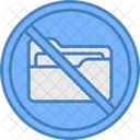 No Folder Block Folder Block Document Icon