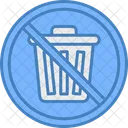 Trash Bin Not Allowed Forbidden Icon