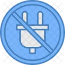 No Plug Prohibition Forbidden Icon