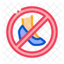Prohibition Wearing Shoes Icon