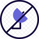 Proibicao De Satelite Sem Satelite Sem Sinal De Satelite Ícone