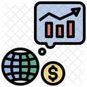 Projecao De Crescimento Cenario Economia Mundial Ícone