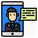 Business Man User Smartphone Icon