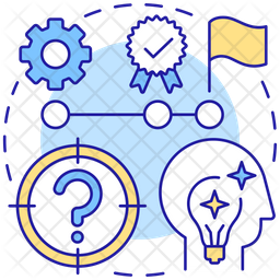 Project based learning Icon - Download in Colored Outline Style