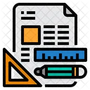 Stationery Office Supplies Planning Icon