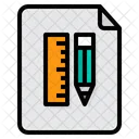 Document Ruler Pencil Icon