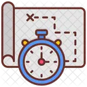 Project Duration Clock Deadline Icon
