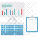 Project Management Graph Project Report Icon