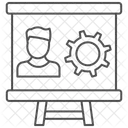 Project Management Thinline Icon Icon