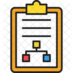 Project Plan Icon - Download in Colored Outline Style