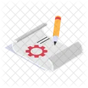 Project Planning Blueprint Icon