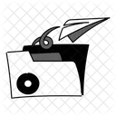 Black Monochrome Project Release Date Illustration Illustration Project Release Startup Symbol
