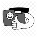 Black Monochrome Project Review Illustration Illustration Project Review Quality Assurance Process Symbol