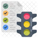 Project Status Traffic Lights Data Status Icon