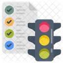 Project Status Traffic Lights Data Status Icône