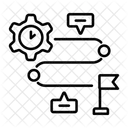 Project Timeline Flow Sequence Icon