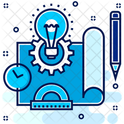 Project Work Icon - Download in Colored Outline Style