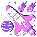 Projectile Spaceship Rocket Icon