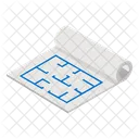 Drahtgitter Prototyp Papiermodell Icon