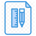 Dokument Lineal Bleistift Symbol