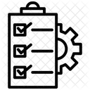 Projektmanagement Liniensymbol Symbol