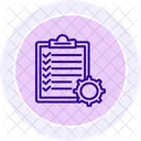 Projektmanagement Schwarzes Umriss Symbol Icon