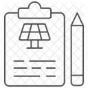 Icone Thinline Projeto De Energia Solar Ícone