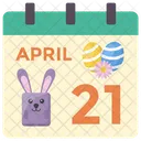 Calendario Annuario Promemoria Di Pasqua Icon