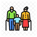 Famille Personnes Agees Loisirs Icône