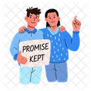 Promise Kept Friends Trust Icon