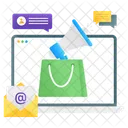 Promocion Promocion De Compras Correo Electronico De Compras Icono