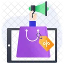 Promocion De Compras Promocion De Ventas Compras En Linea Icono