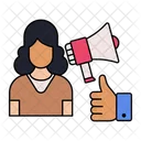 Marketing Woman Advertising Icon